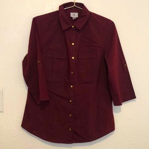 Worthington Stretch Button Down Blouse